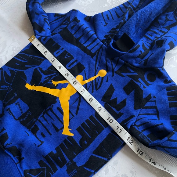 Jordan Blue Sweatshirt Hoodie Toddler Boys Size 2T Long Sleeves Printed Logo Top - Picture 6 of 16